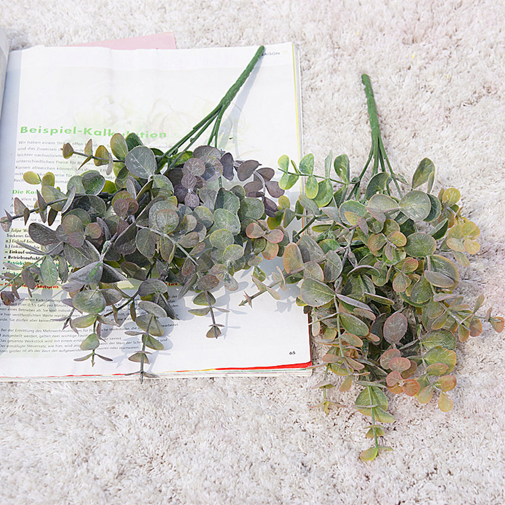 Plastic Faux Eucalyptus Stem Home Decor 34cm by HitMyNeed