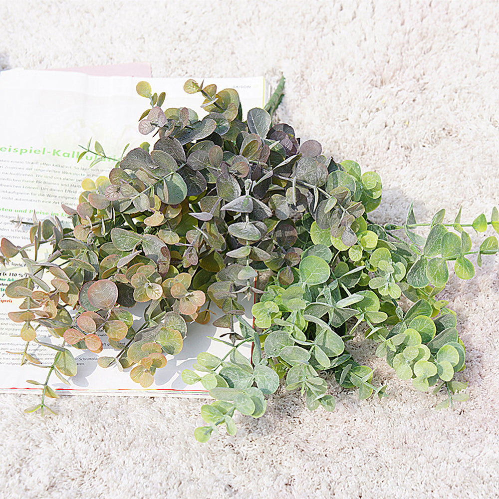 Plastic Faux Eucalyptus Stem Home Decor 34cm by HitMyNeed