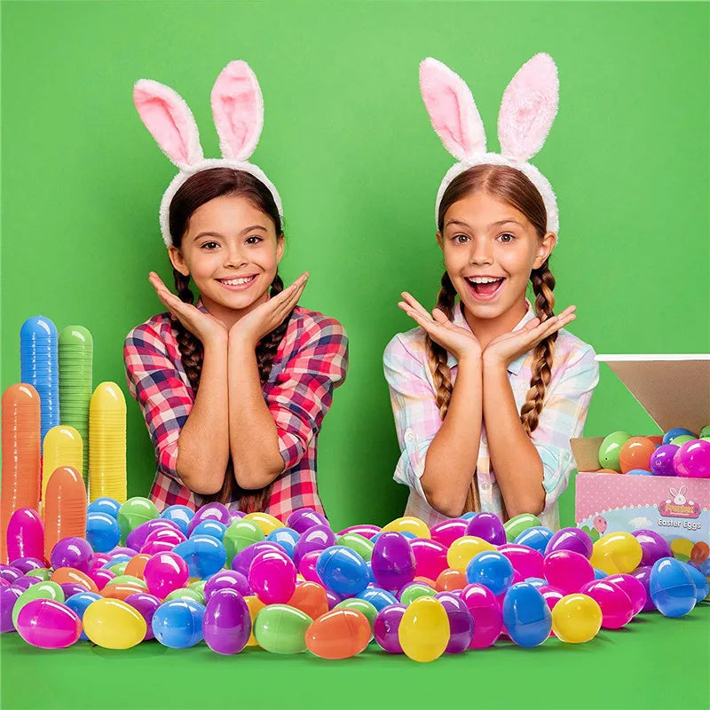 Plastic Fillable Easter Eggs, Hinged, 6cm (12 or 24 Pack) by HitMyNeed