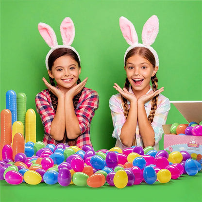 Plastic Fillable Easter Eggs, Hinged, 6cm (12 or 24 Pack) by HitMyNeed