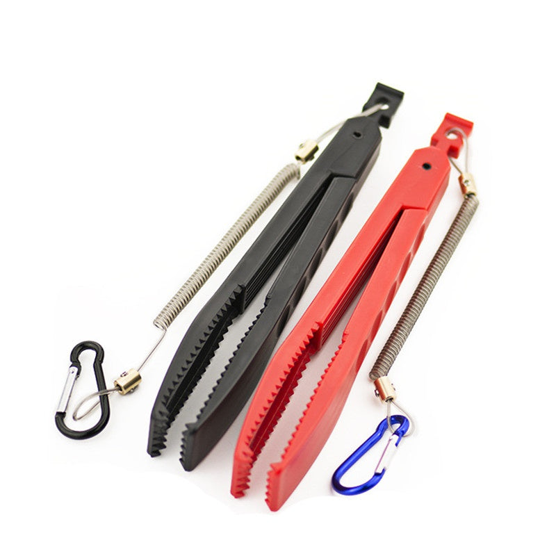 Plastic Fishing Tongs with Carabiner Clip 22cm by HitMyNeed
