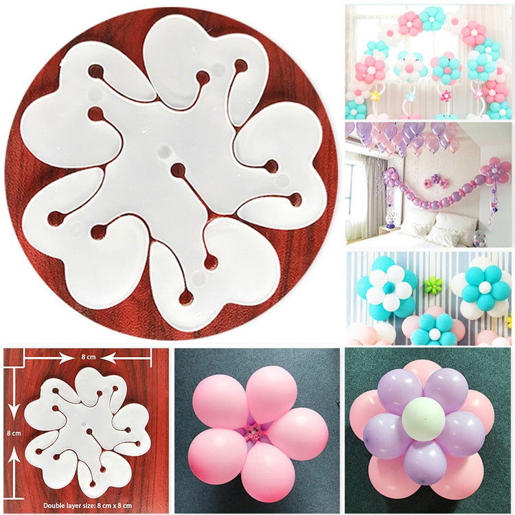 Plastic Flower Balloon Clips, 5 Pack by HitMyNeed