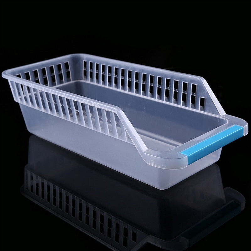 Plastic Fridge Storage Tray Basket with Handle by HitMyNeed