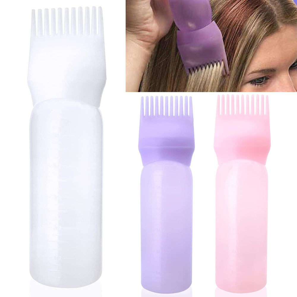 Plastic Hair Root Comb Applicator Bottle 120ml by HitMyNeed