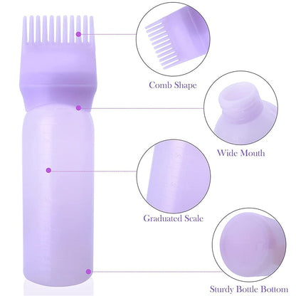 Plastic Hair Root Comb Applicator Bottle 120ml by HitMyNeed