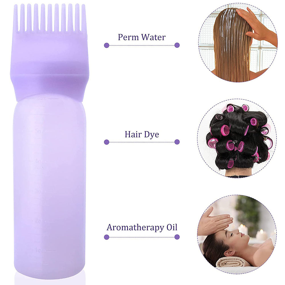 Plastic Hair Root Comb Applicator Bottle 120ml by HitMyNeed
