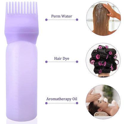 Plastic Hair Root Comb Applicator Bottle 120ml by HitMyNeed