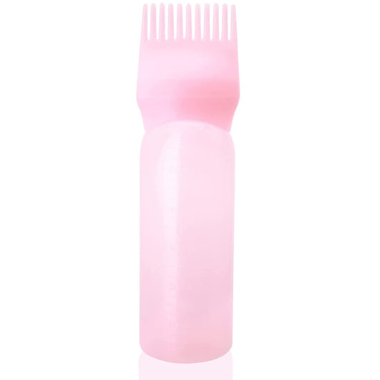 Plastic Hair Root Comb Applicator Bottle 120ml pink by HitMyNeed
