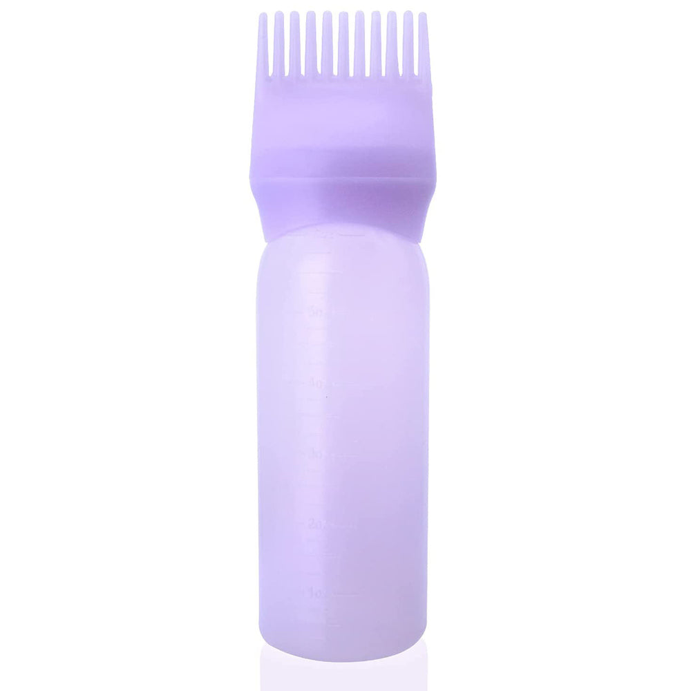 Plastic Hair Root Comb Applicator Bottle 120ml purple by HitMyNeed
