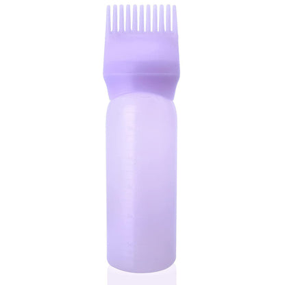 Plastic Hair Root Comb Applicator Bottle 120ml purple by HitMyNeed