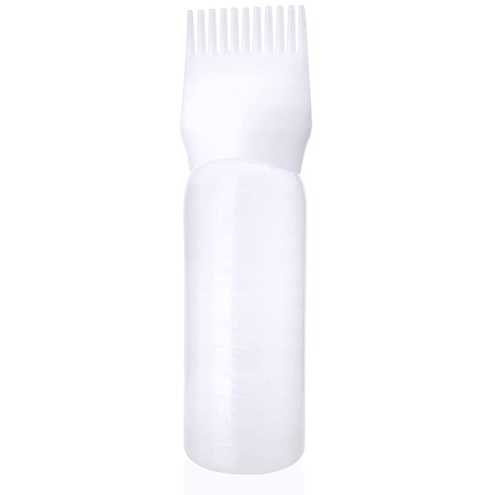 Plastic Hair Root Comb Applicator Bottle 120ml white by HitMyNeed