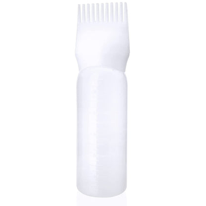Plastic Hair Root Comb Applicator Bottle 120ml white by HitMyNeed