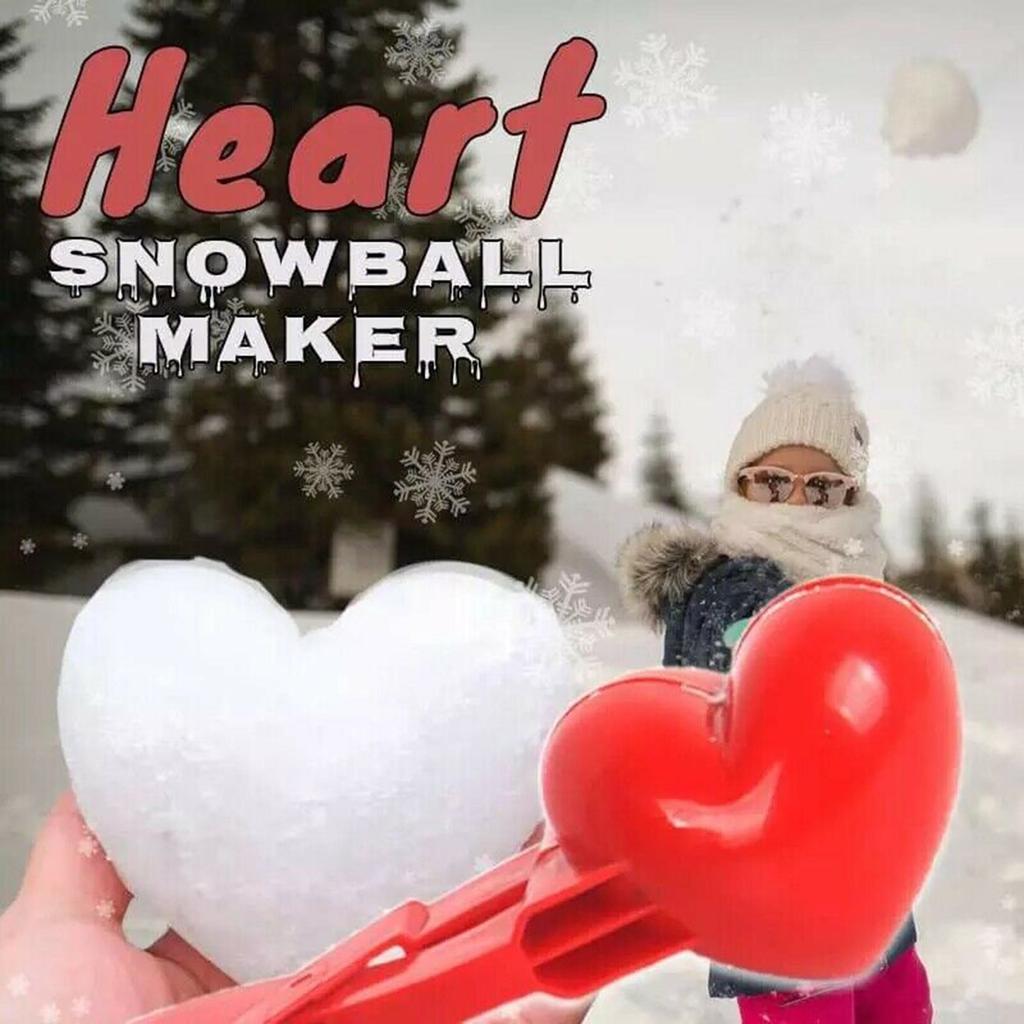 Plastic Heart Snowball Maker Mold by HitMyNeed
