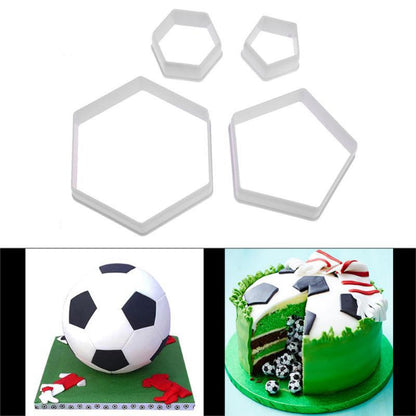Plastic Hexagon Cookie Cutter Set (4 Sizes) by HitMyNeed