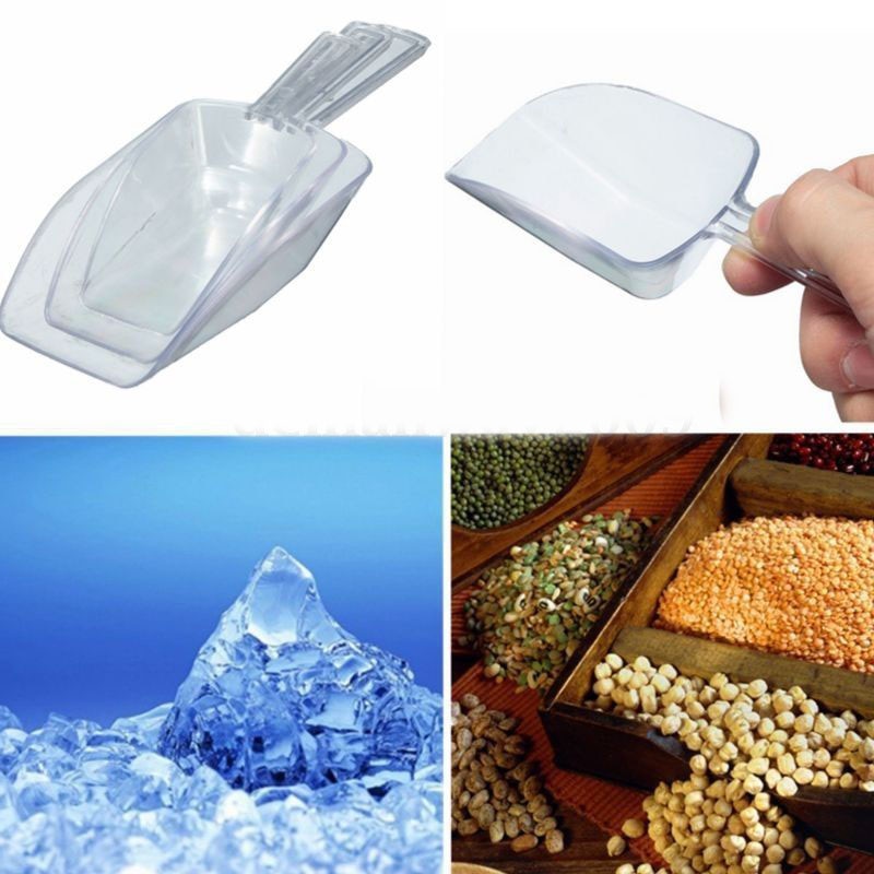 Plastic Ice Scoop Set of 3 for Kitchen and Bar by HitMyNeed