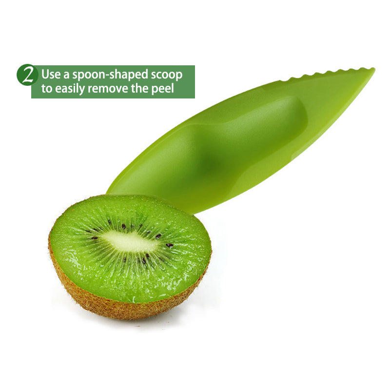 Plastic Kiwi Fruit Spoons Set of 5 by HitMyNeed