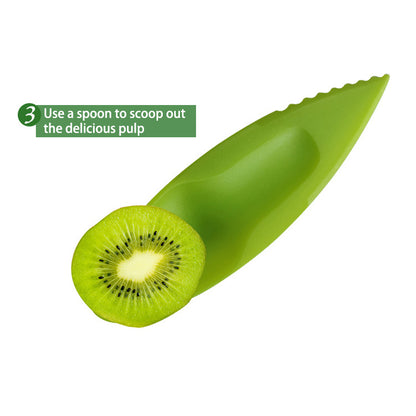 Plastic Kiwi Fruit Spoons Set of 5 by HitMyNeed