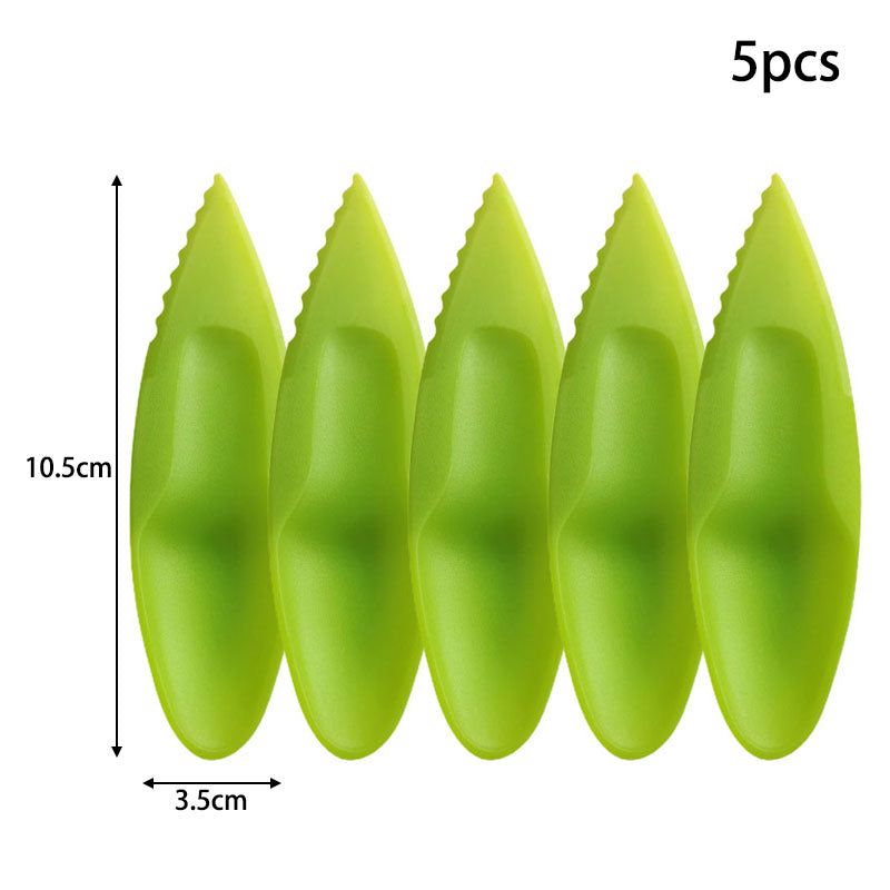 Plastic Kiwi Fruit Spoons Set of 5 by HitMyNeed