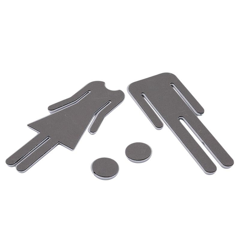 Plastic Male and Female Toilet Door Stickers Set by HitMyNeed