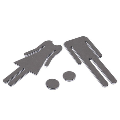 Plastic Male and Female Toilet Door Stickers Set by HitMyNeed
