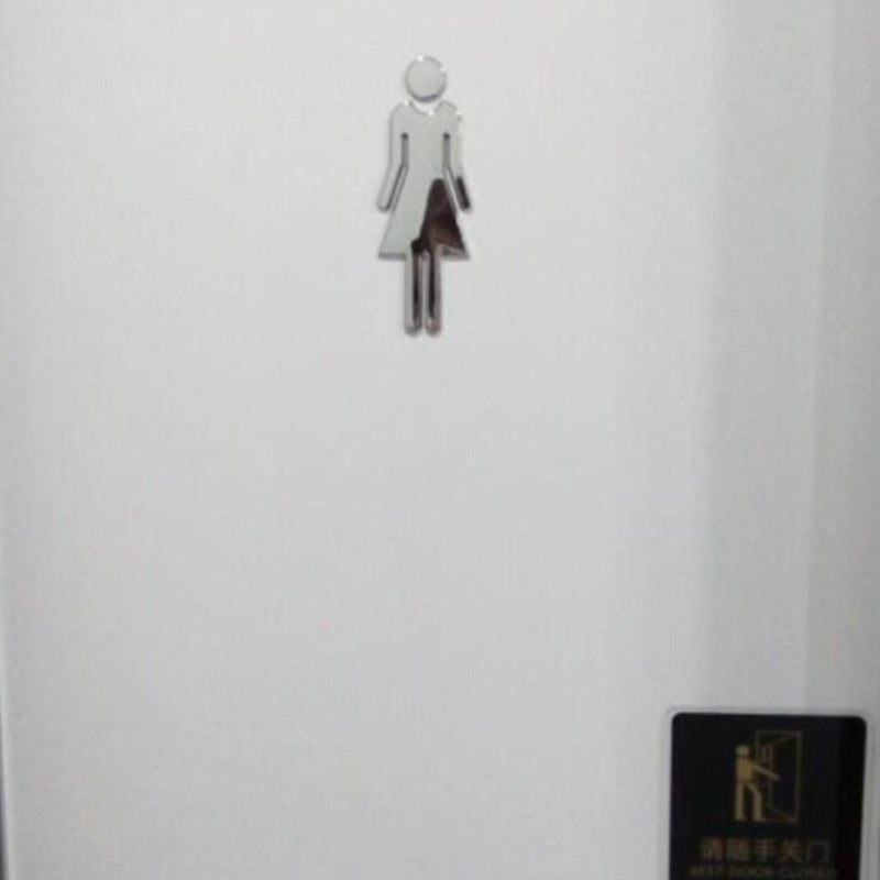 Plastic Male and Female Toilet Door Stickers Set by HitMyNeed