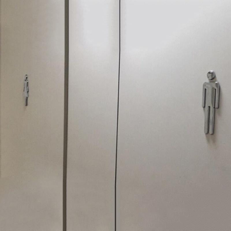 Plastic Male and Female Toilet Door Stickers Set by HitMyNeed