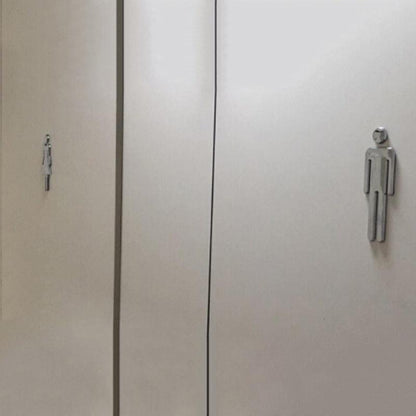 Plastic Male and Female Toilet Door Stickers Set by HitMyNeed