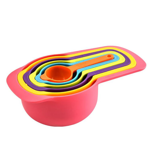 Plastic Nesting Measuring Cups Set, 6 Pieces by HitMyNeed