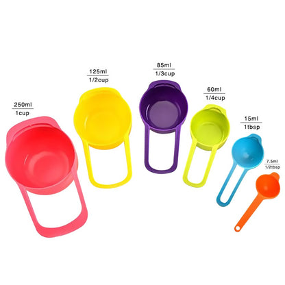 Plastic Nesting Measuring Cups Set, 6 Pieces by HitMyNeed