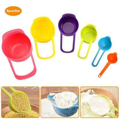Plastic Nesting Measuring Cups Set, 6 Pieces by HitMyNeed