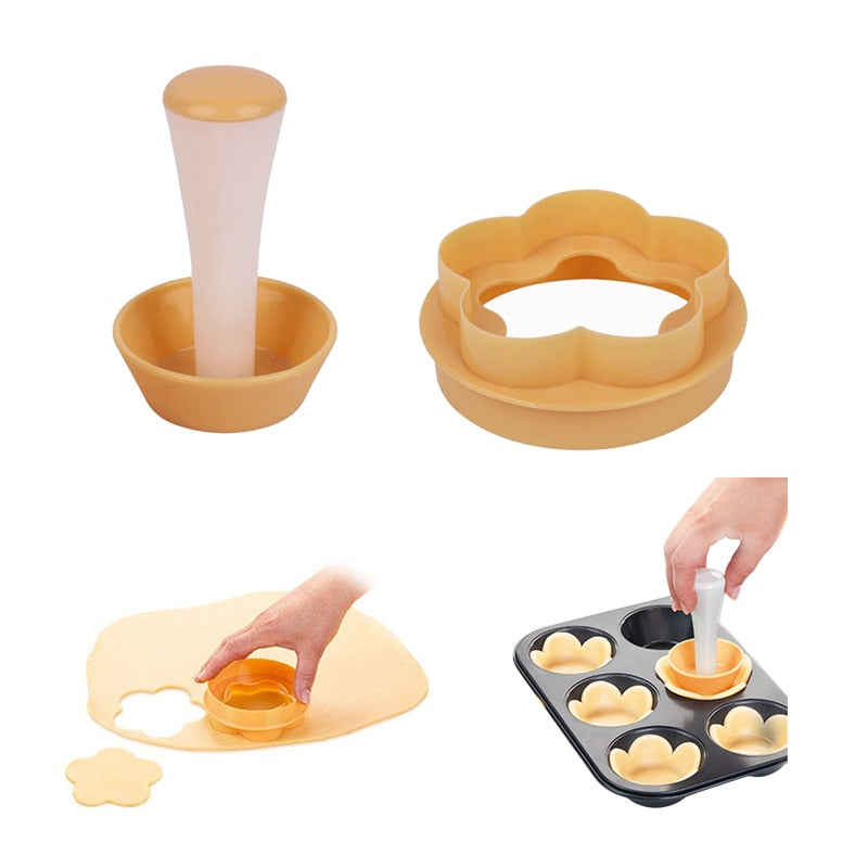 Plastic Pastry Tamper and Cutter for Tart Shells by HitMyNeed