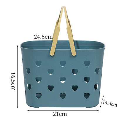 Plastic Portable Bathroom Caddy with Drain Holes by HitMyNeed