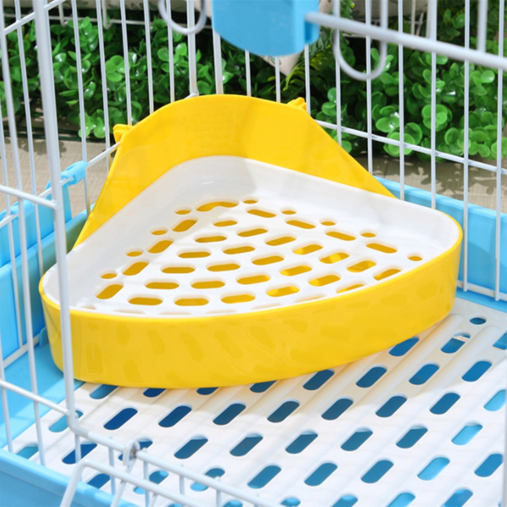 Plastic Rabbit Corner Litter Tray for Small Pets by HitMyNeed