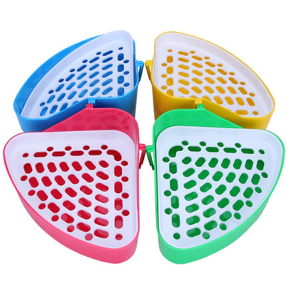 Plastic Rabbit Corner Litter Tray for Small Pets by HitMyNeed