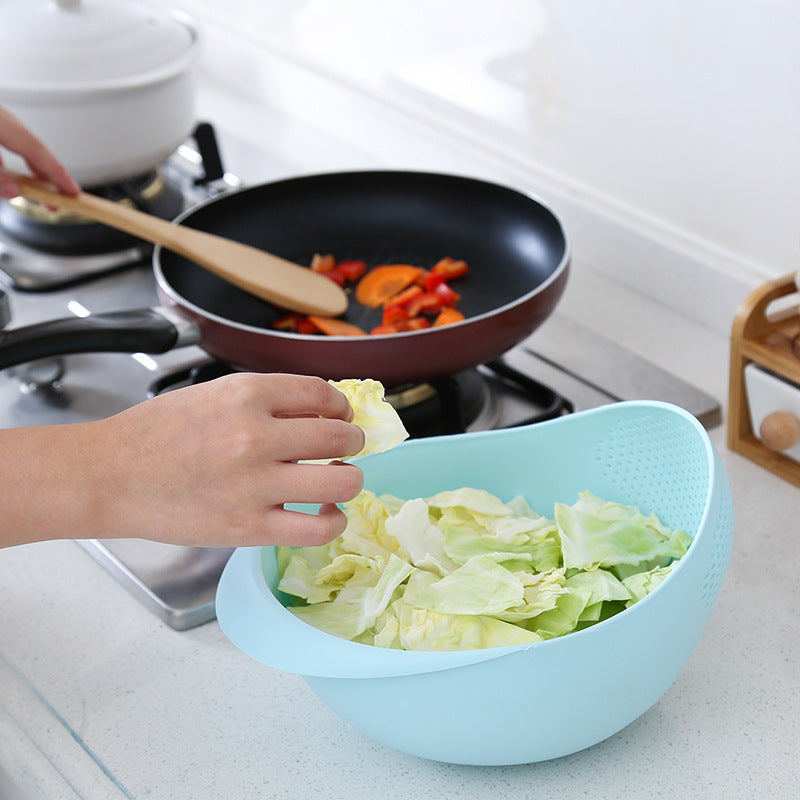 Plastic Rice Rinser Kitchen Strainer Bowl by HitMyNeed