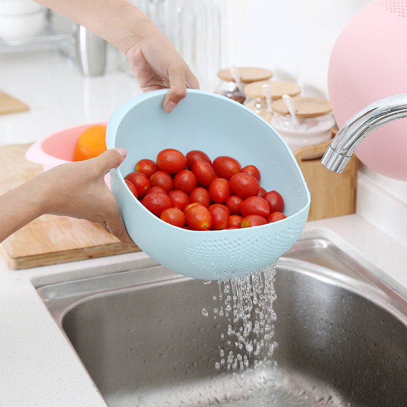 Plastic Rice Rinser Kitchen Strainer Bowl by HitMyNeed