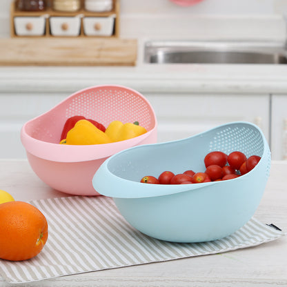 Plastic Rice Rinser Kitchen Strainer Bowl by HitMyNeed
