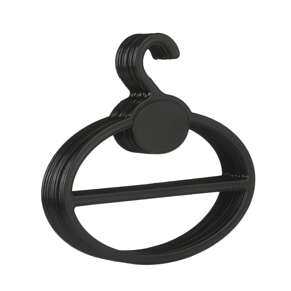 Plastic Round Hangers for Scarves and Belts (20 Pack) black by HitMyNeed