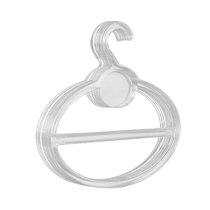 Plastic Round Hangers for Scarves and Belts (20 Pack) transparent by HitMyNeed