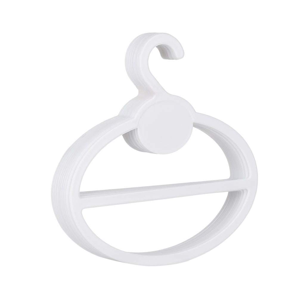 Plastic Round Hangers for Scarves and Belts (20 Pack) white by HitMyNeed