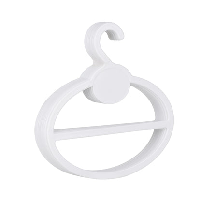 Plastic Round Hangers for Scarves and Belts (20 Pack) white by HitMyNeed