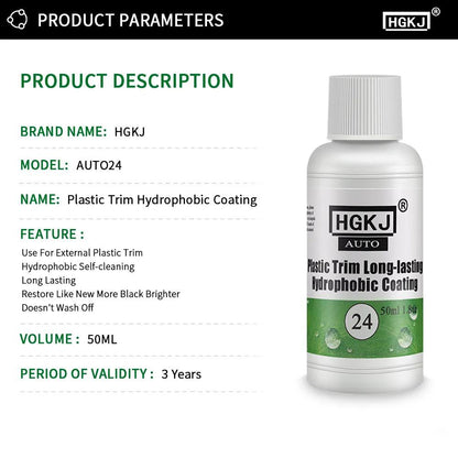 Plastic & Rubber Restorer Long-Lasting Black Shine by HitMyNeed