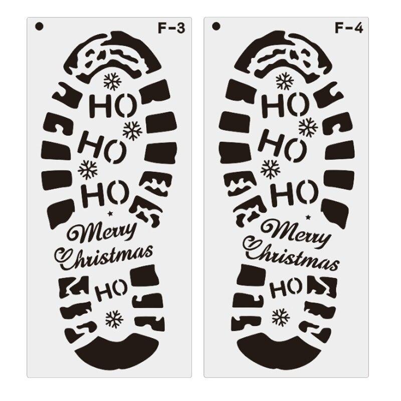 Plastic Santa Footprint Stencil Set - Reusable Pair by HitMyNeed