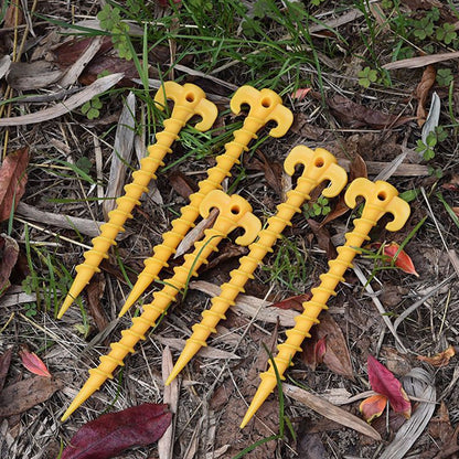 Plastic Screw-In Tent Pegs (Set of 5) by HitMyNeed