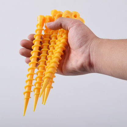 Plastic Screw-In Tent Pegs (Set of 5) by HitMyNeed