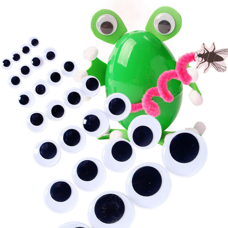 Plastic Self Adhesive Googly Eyes Set (700 pcs) by HitMyNeed