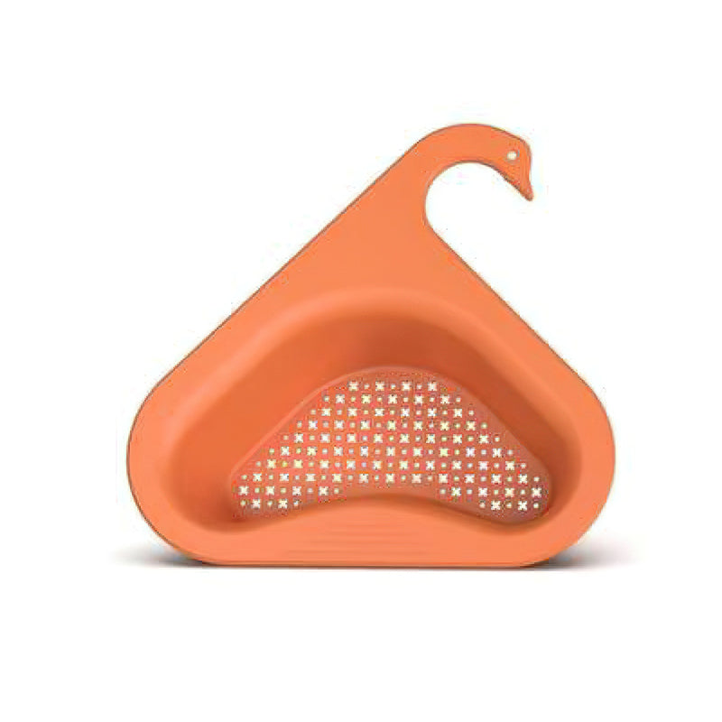 Plastic Sink Strainer Basket for Food Leftovers orange by HitMyNeed