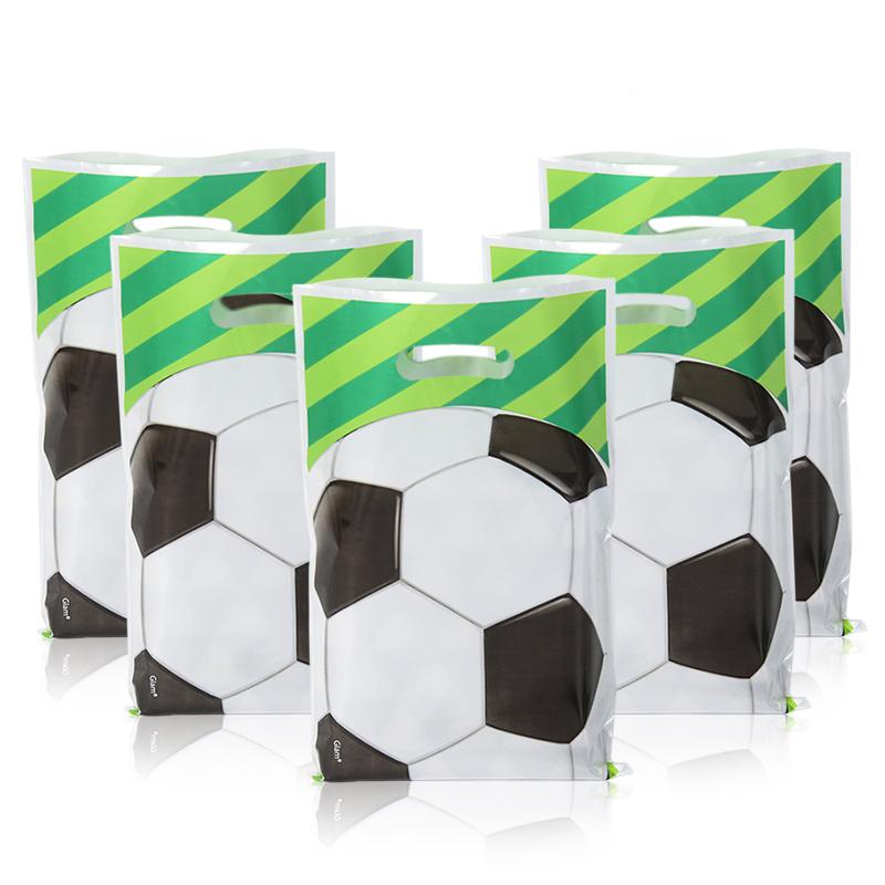Plastic Soccer Treat Bags with Handles (30 Pack) by HitMyNeed