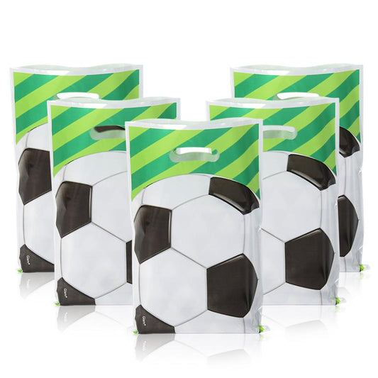 Plastic Soccer Treat Bags with Handles (30 Pack) by HitMyNeed
