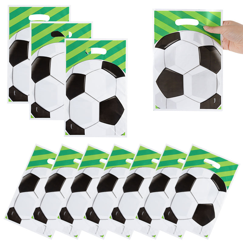 Plastic Soccer Treat Bags with Handles (30 Pack) by HitMyNeed